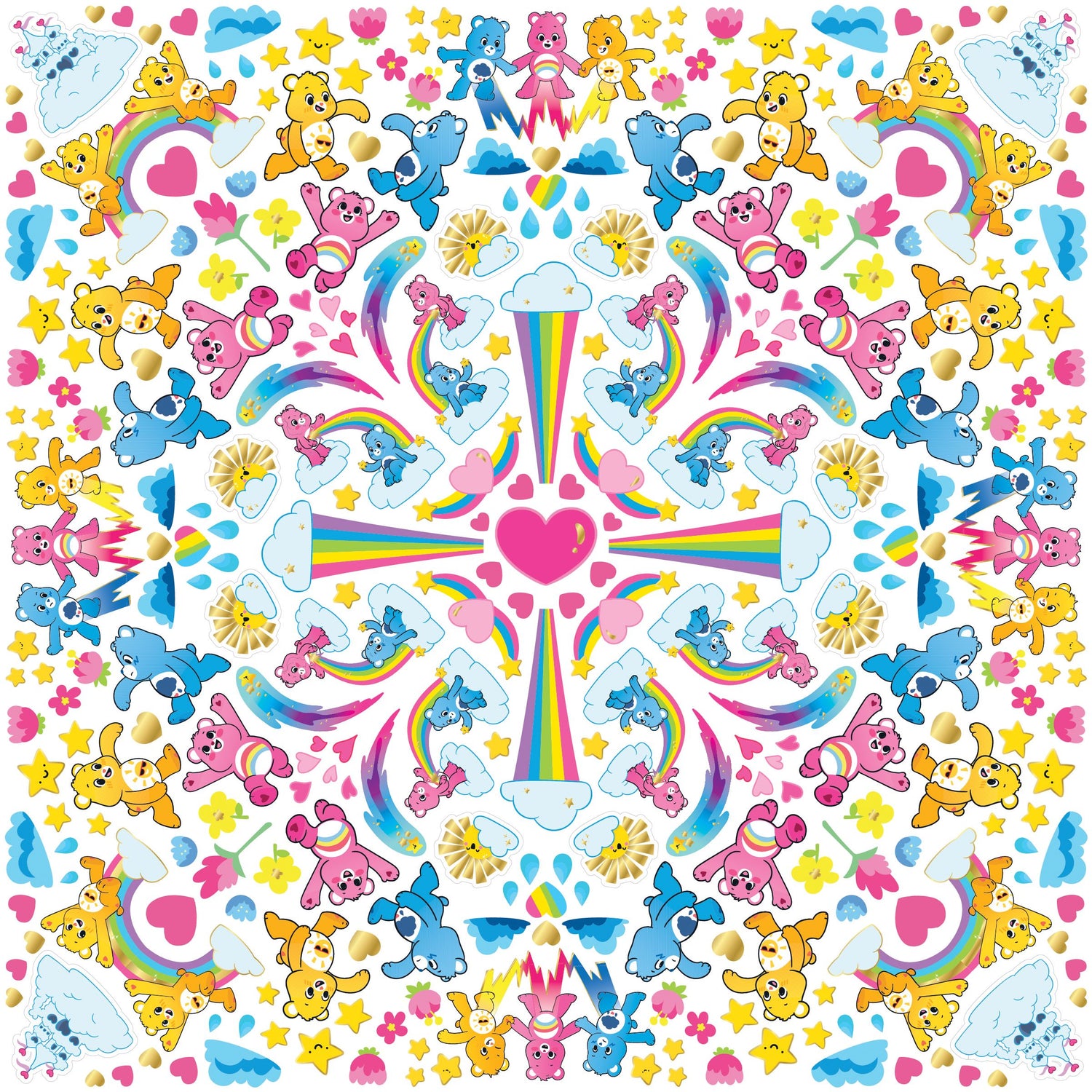 Care Bears In The Sky Sticker Burst