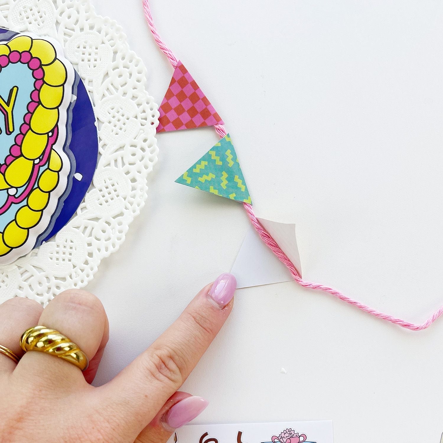 The Party Line DIY Mini Sticker Garland Kit