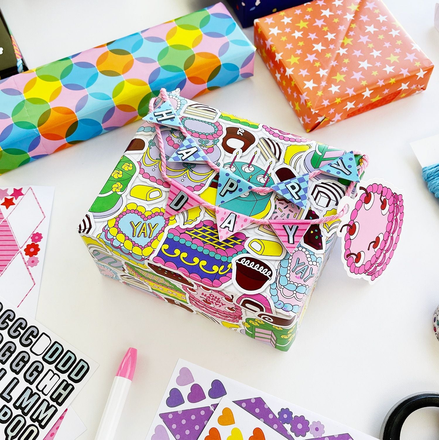 The Party Line DIY Mini Sticker Garland Kit