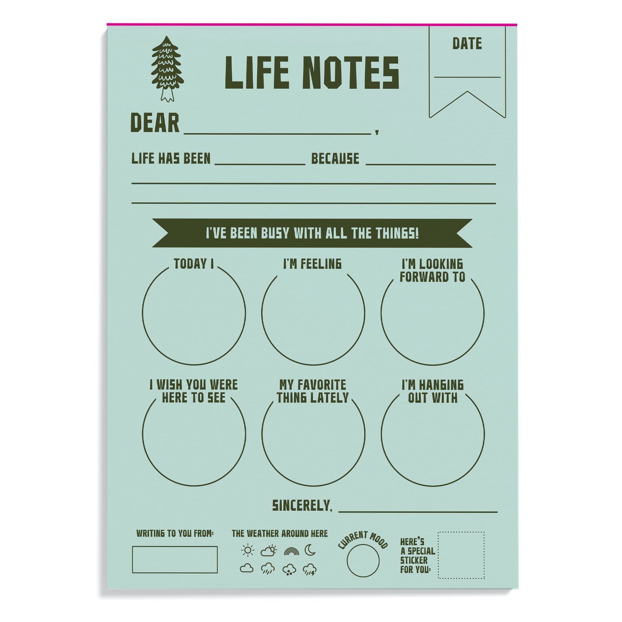 Camp Life Notes Letterpad