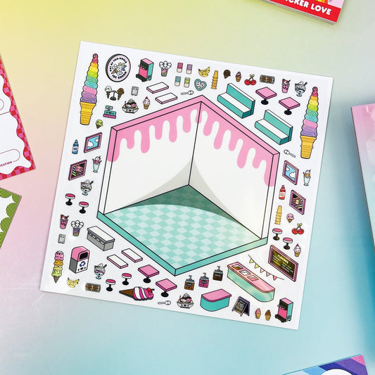 Floats & Fries Tinytown Stickers