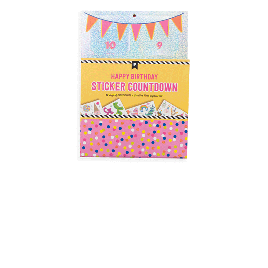Happy Birthday Sticker Countdown Calendar