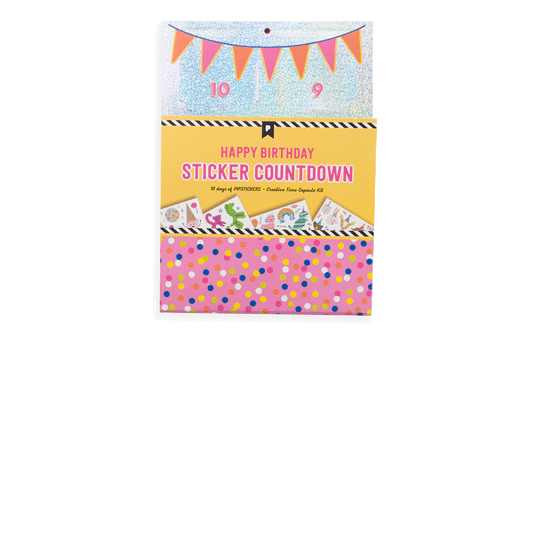 Happy Birthday Sticker Countdown Calendar