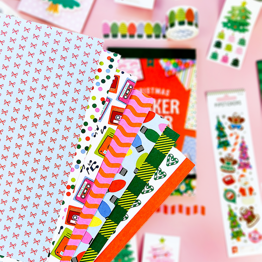 Charming Christmas Sticker Paper Scrap Pad