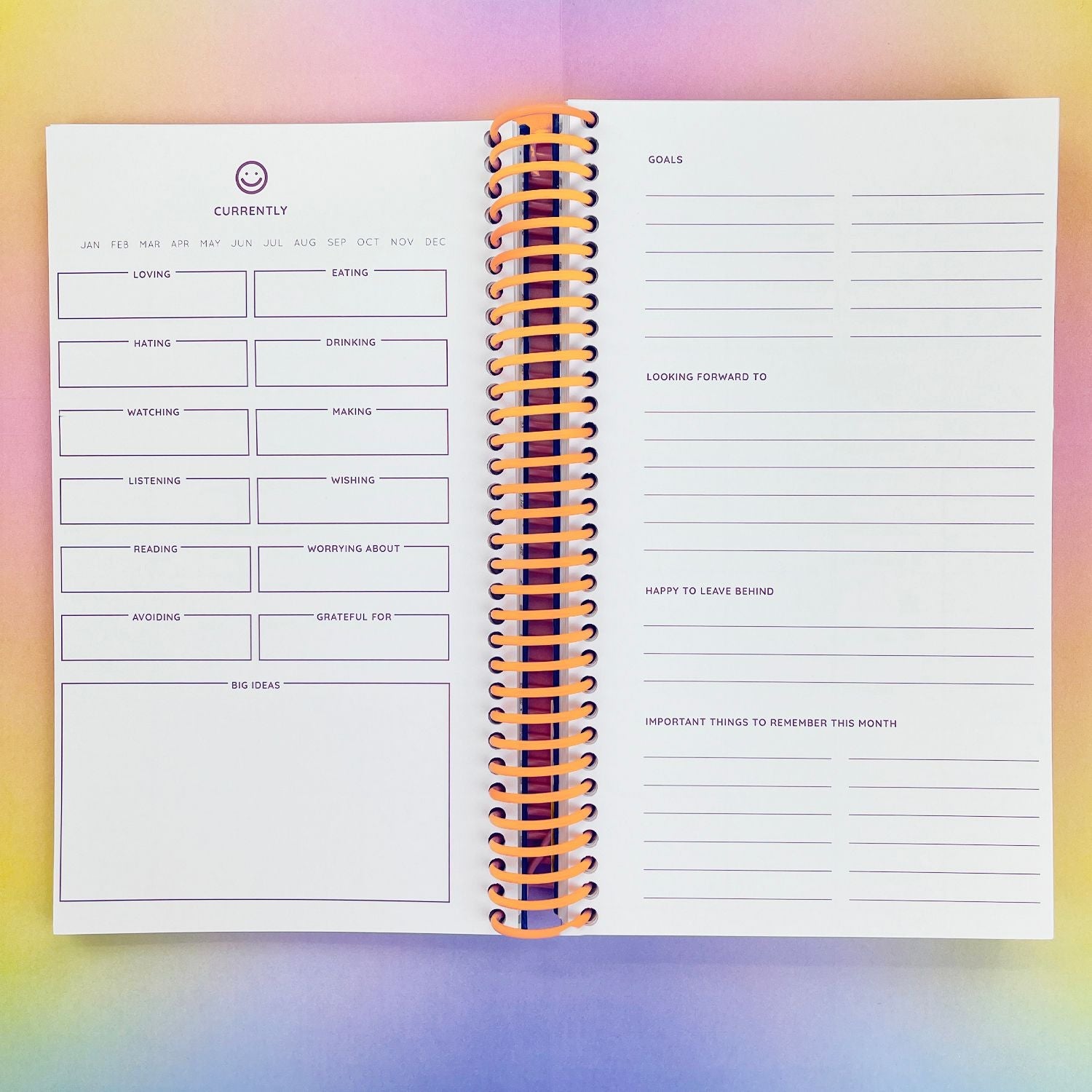 Happy Thoughts 12 Month Planner