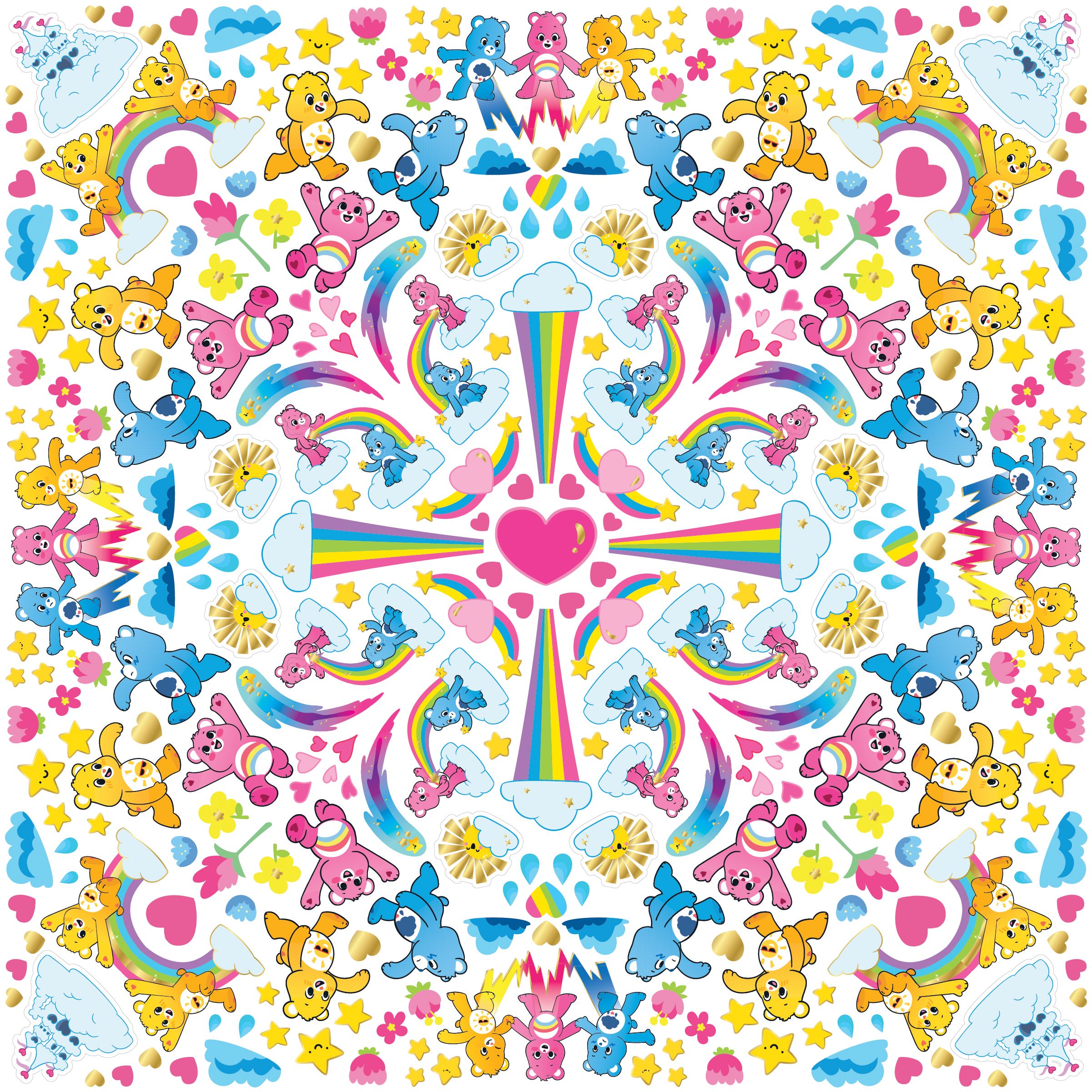 Care Bears In The Sky Sticker Burst