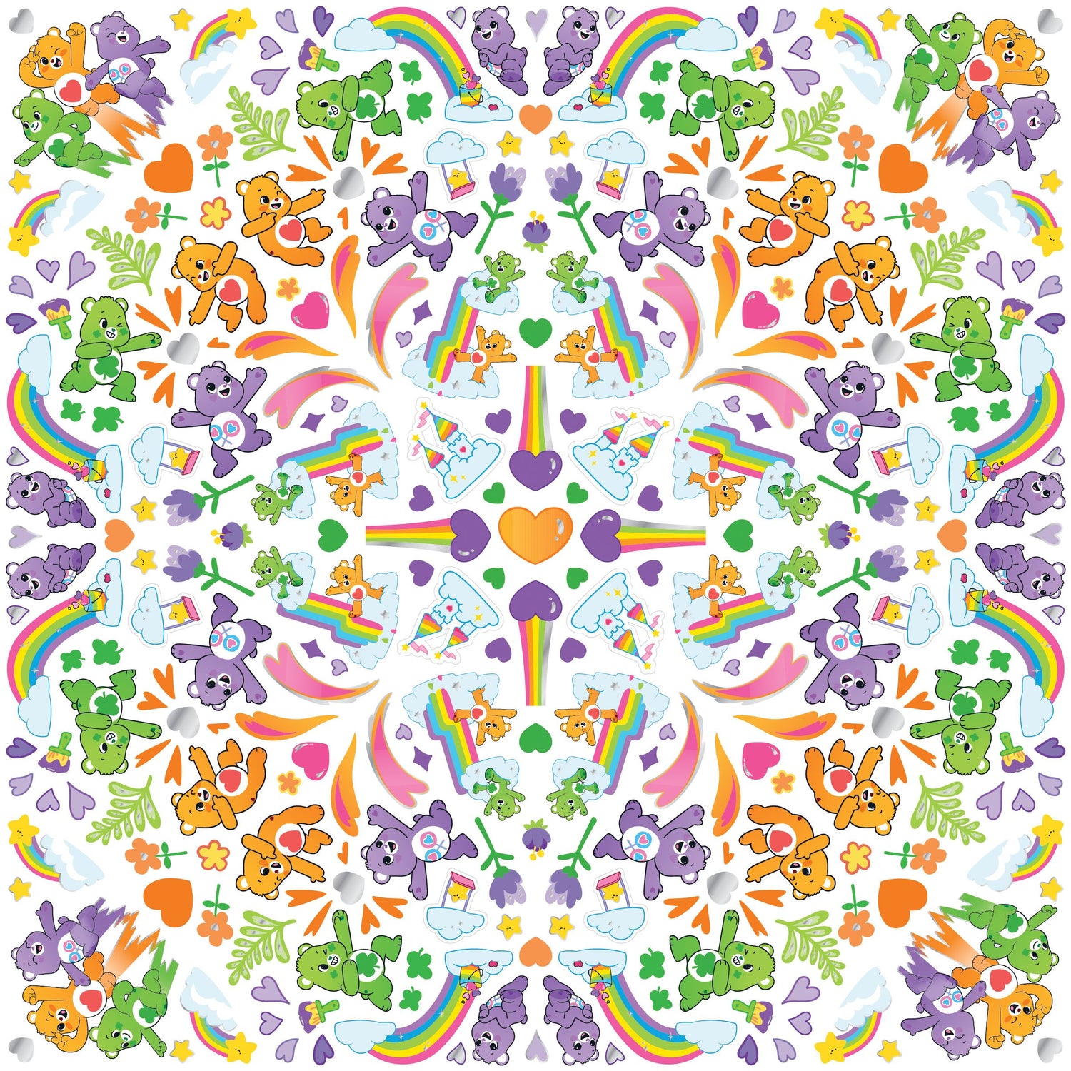 Care Bears In The Sky Sticker Burst