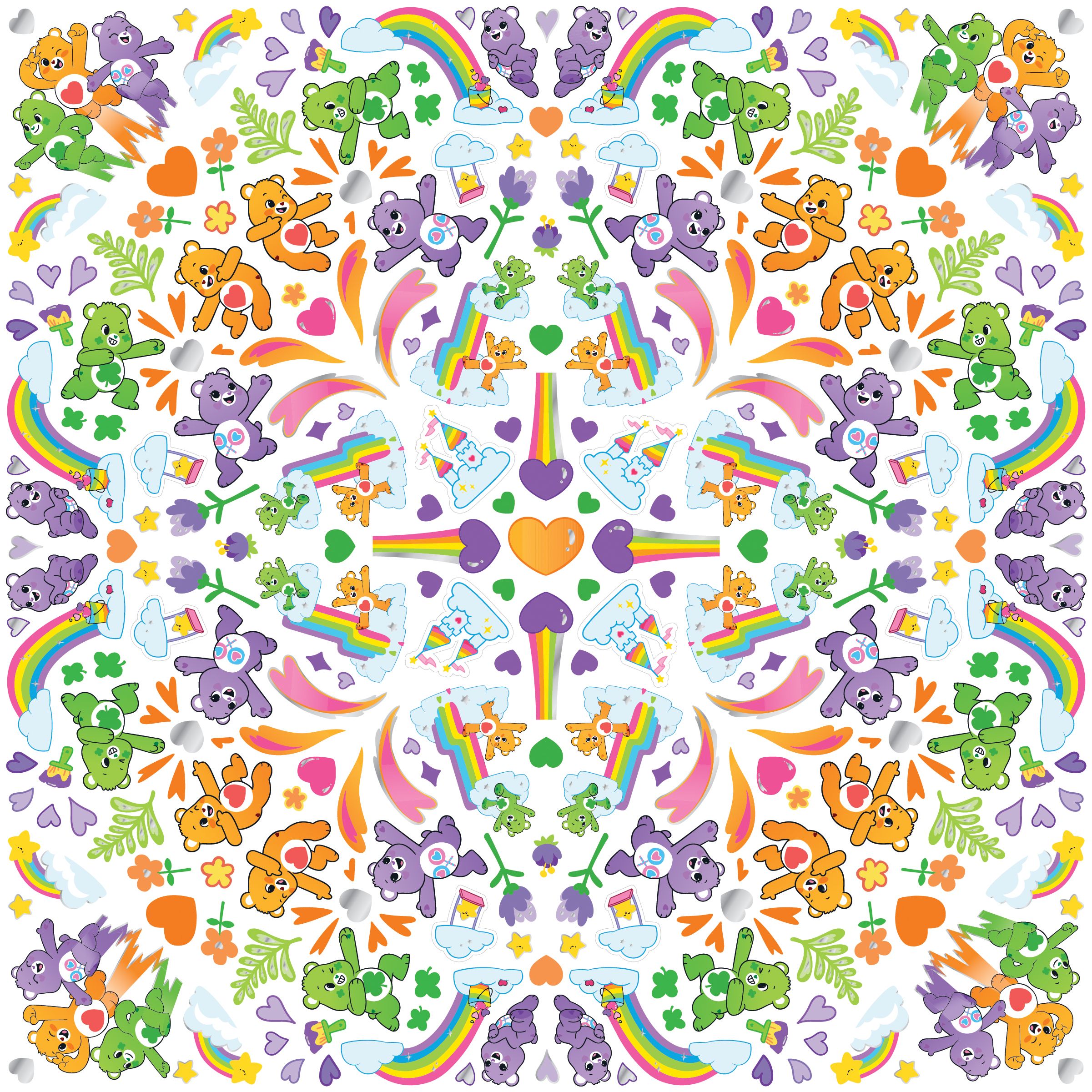 Care Bears In The Sky Sticker Burst