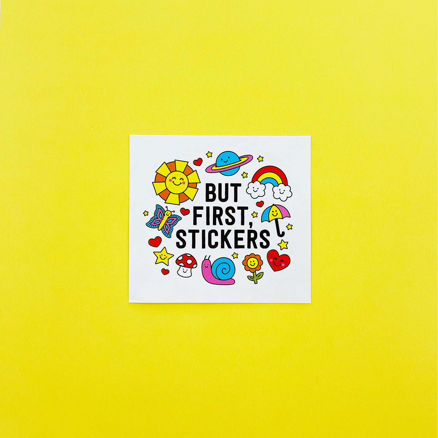 But First, Stickers Mug