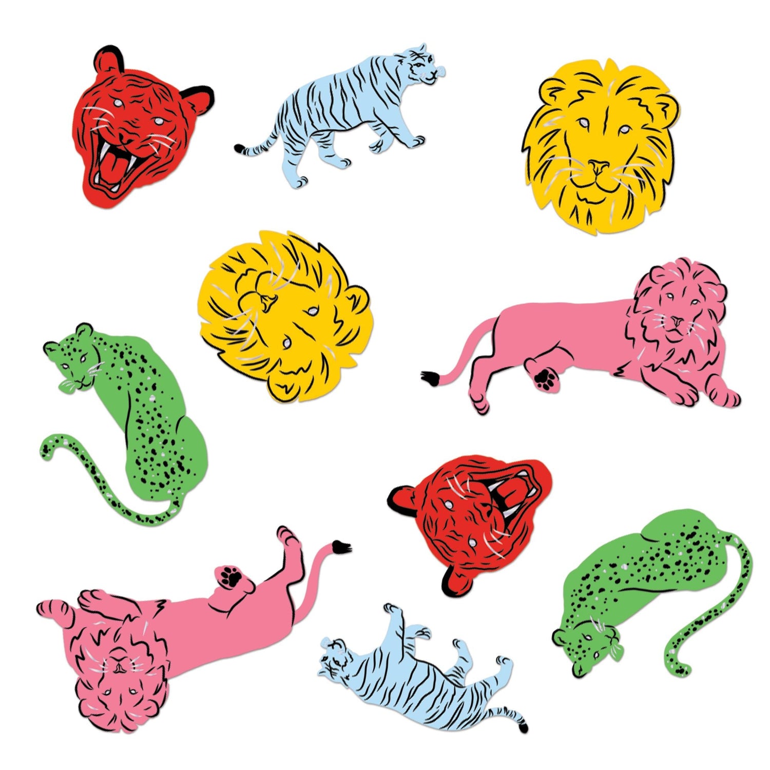 Wild Cats Sticker Confetti