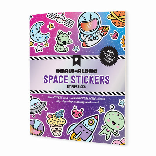 Draw-Along Space Sticker Book