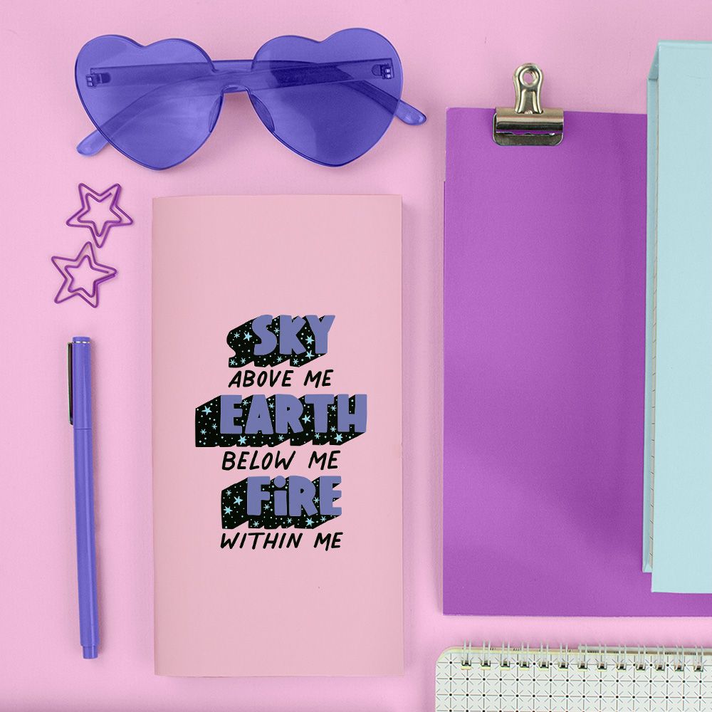 Sky, Earth & Fire Traveler Notebook