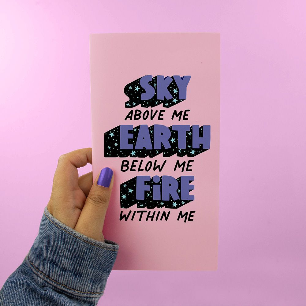 Sky, Earth & Fire Traveler Notebook
