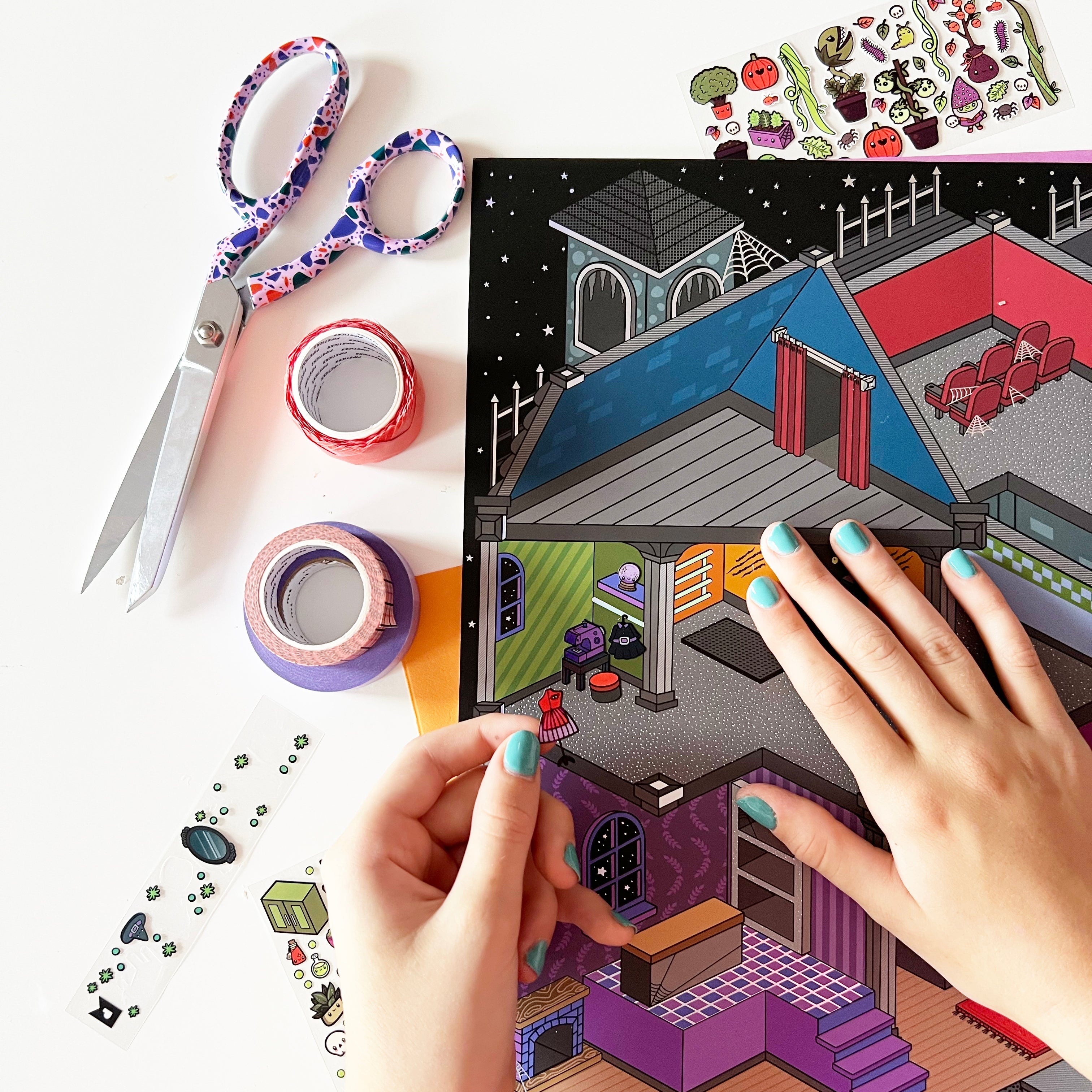 Tinytown Halloween Haunted House Sticker Countdown