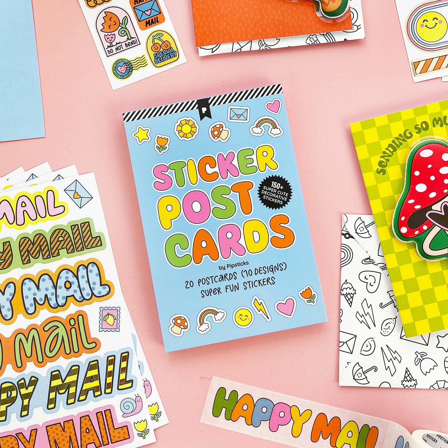 Super Cute Sticker Postcards Book