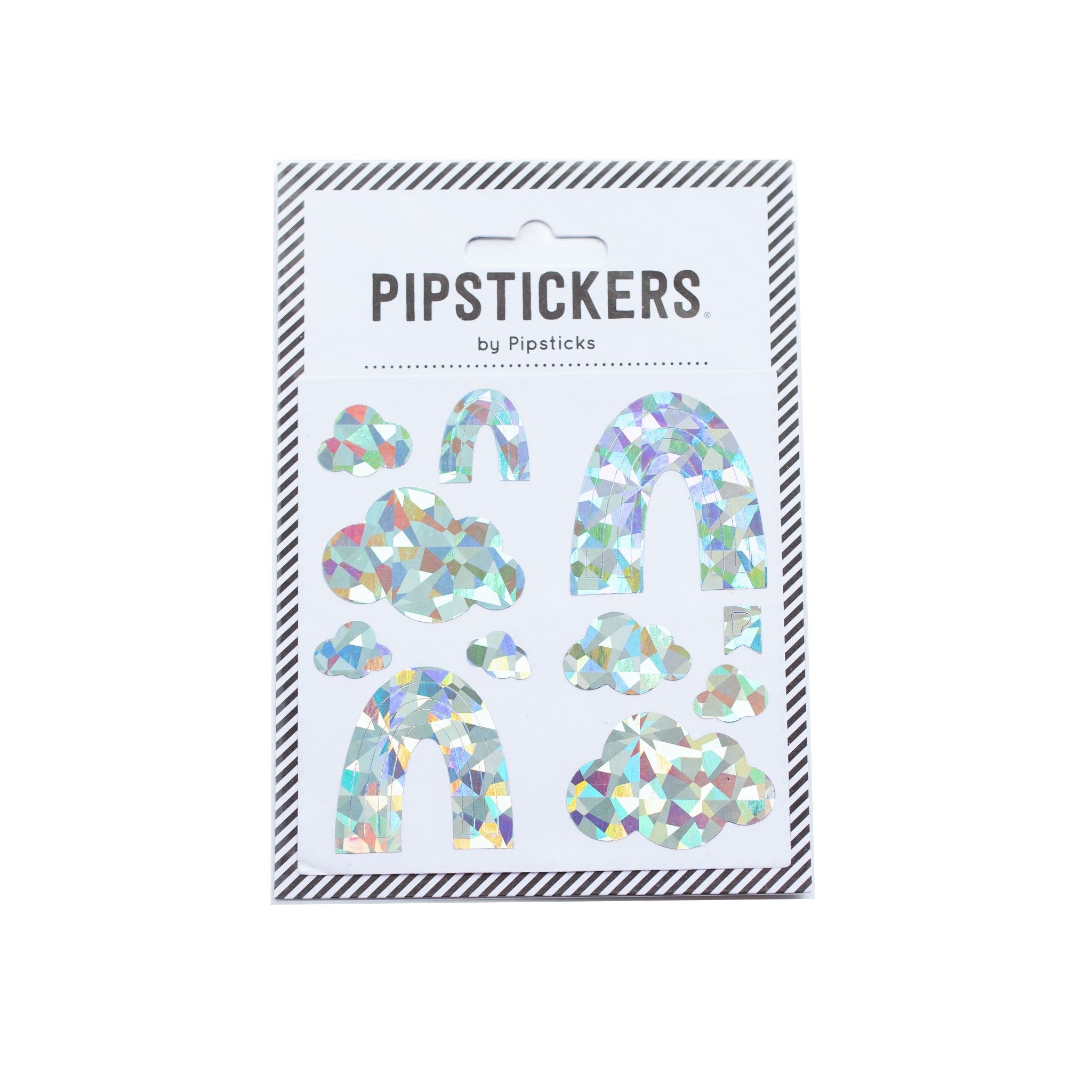 Silver Holographic Rainbows & Clouds
