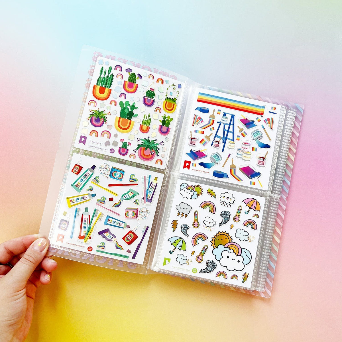 Colorful Stickers Pocket Sticker Keeper