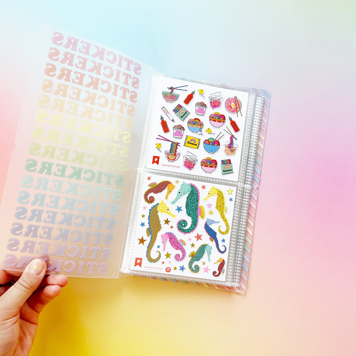 Colorful Stickers Pocket Sticker Keeper