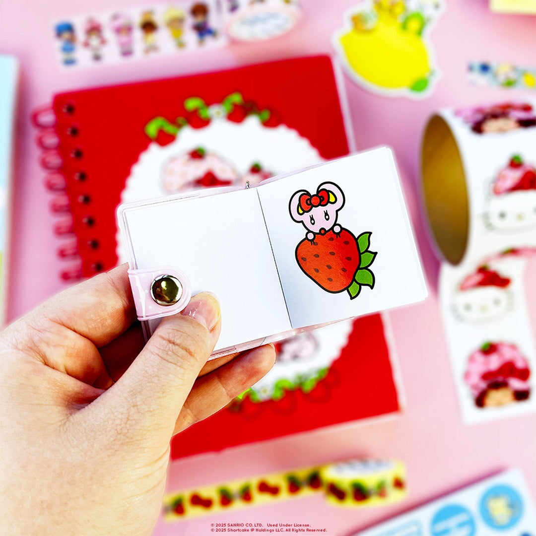 Hello Kitty + Strawberry Shortcake Mini Sticker Book Keychain