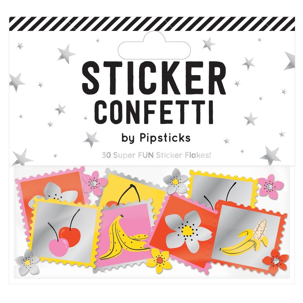 Fruit & Flowers Sticker Confetti