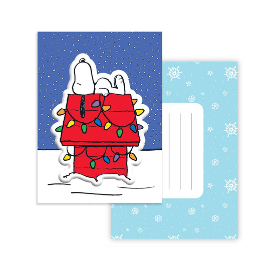 Holiday Snoopy Big Puffy Greeting Card