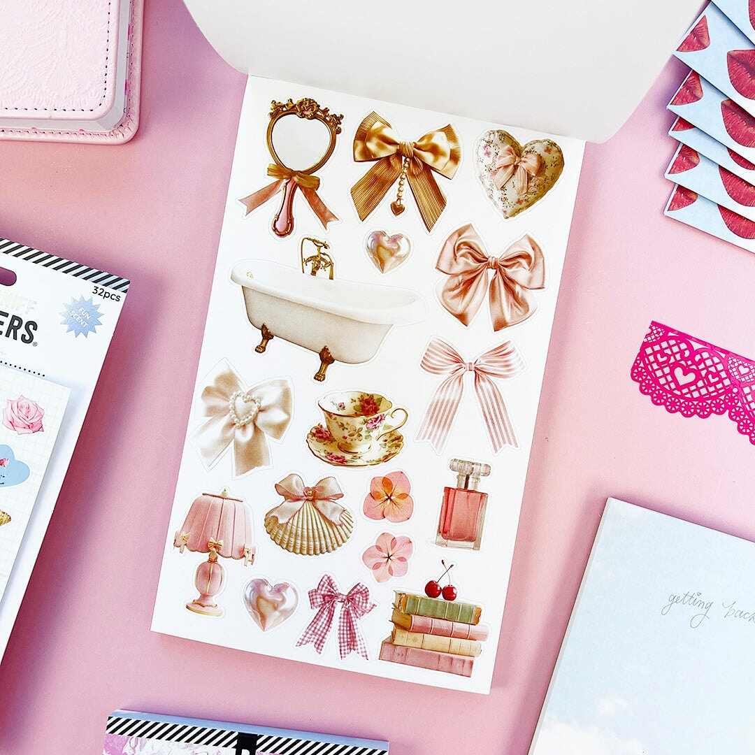 Coquette Junk Journal Sticker Book