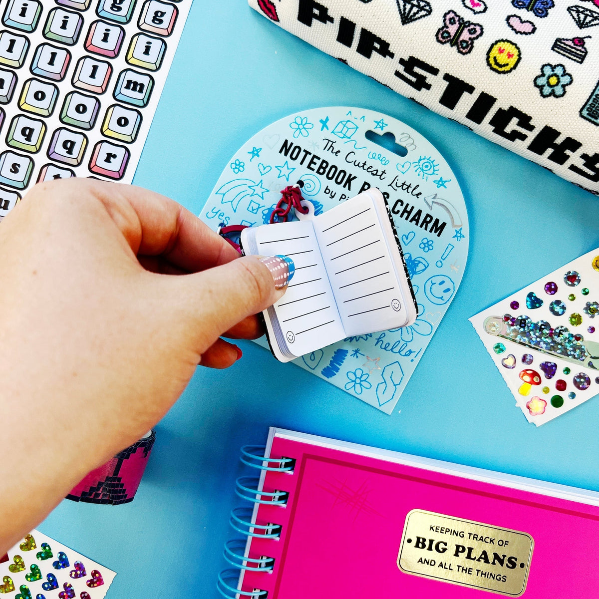 Nostalgic Notes Notebook Bag Charm