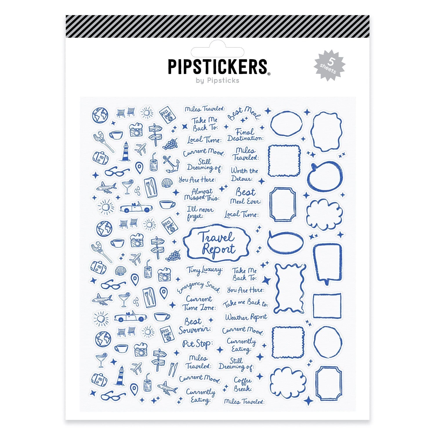 Travel Report Journaling Label (5ct)