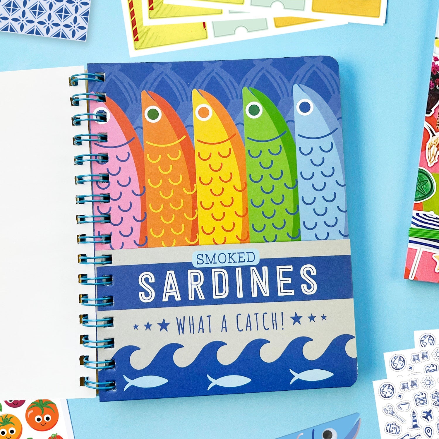 Sea-riously Tasty Sardine Spiral Notebook