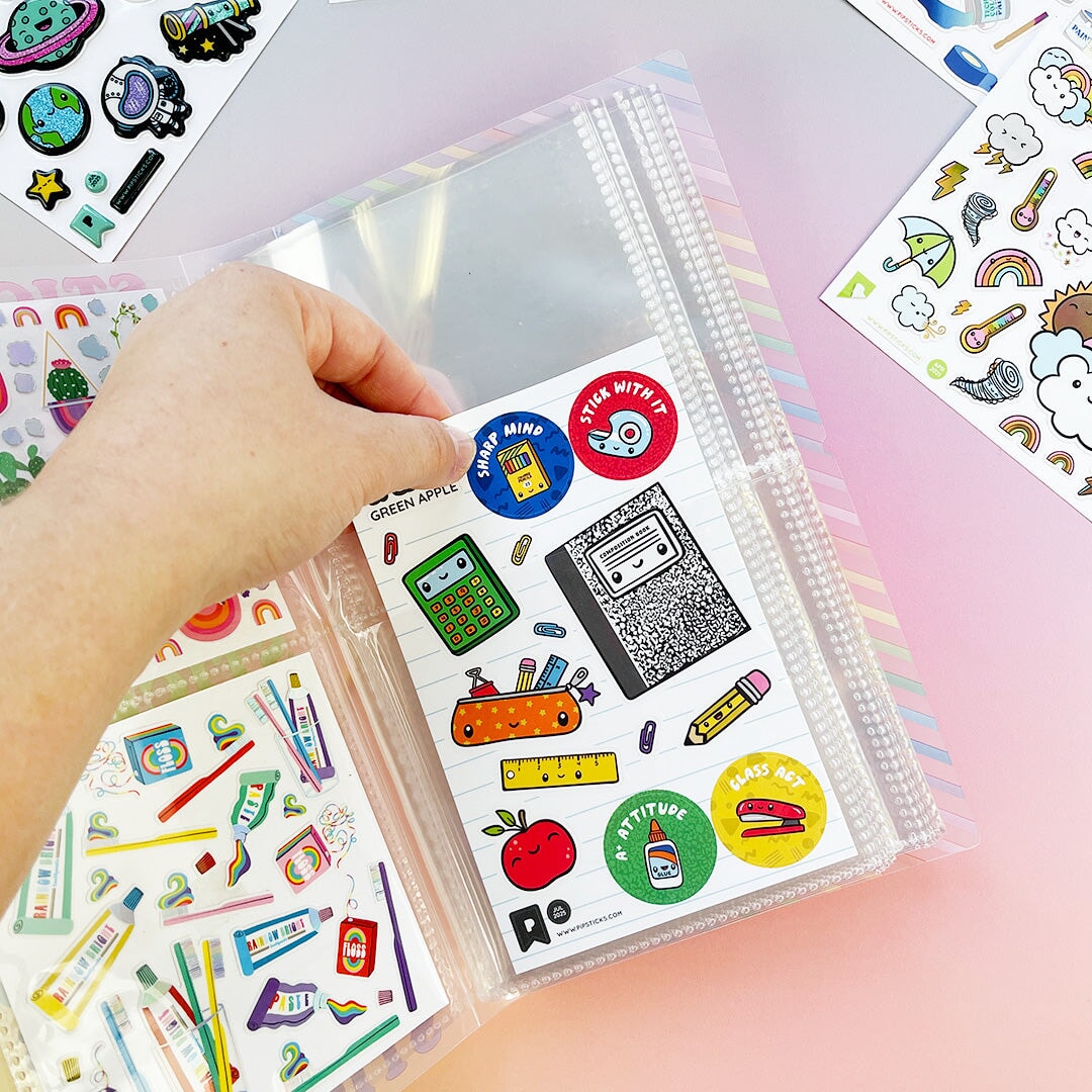 Colorful Stickers Pocket Sticker Keeper