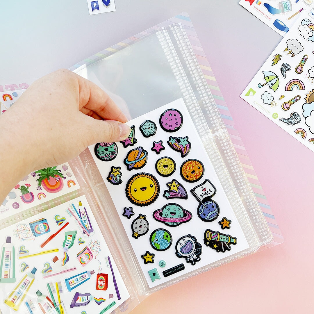 Colorful Stickers Pocket Sticker Keeper