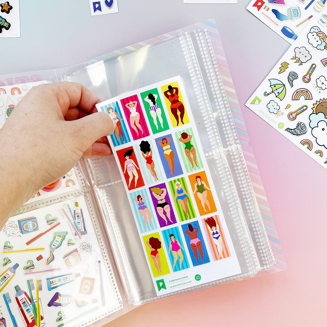 Colorful Stickers Pocket Sticker Keeper