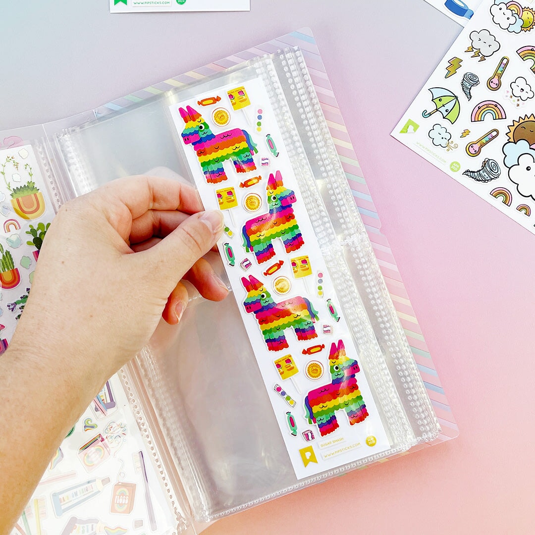 Colorful Stickers Pocket Sticker Keeper