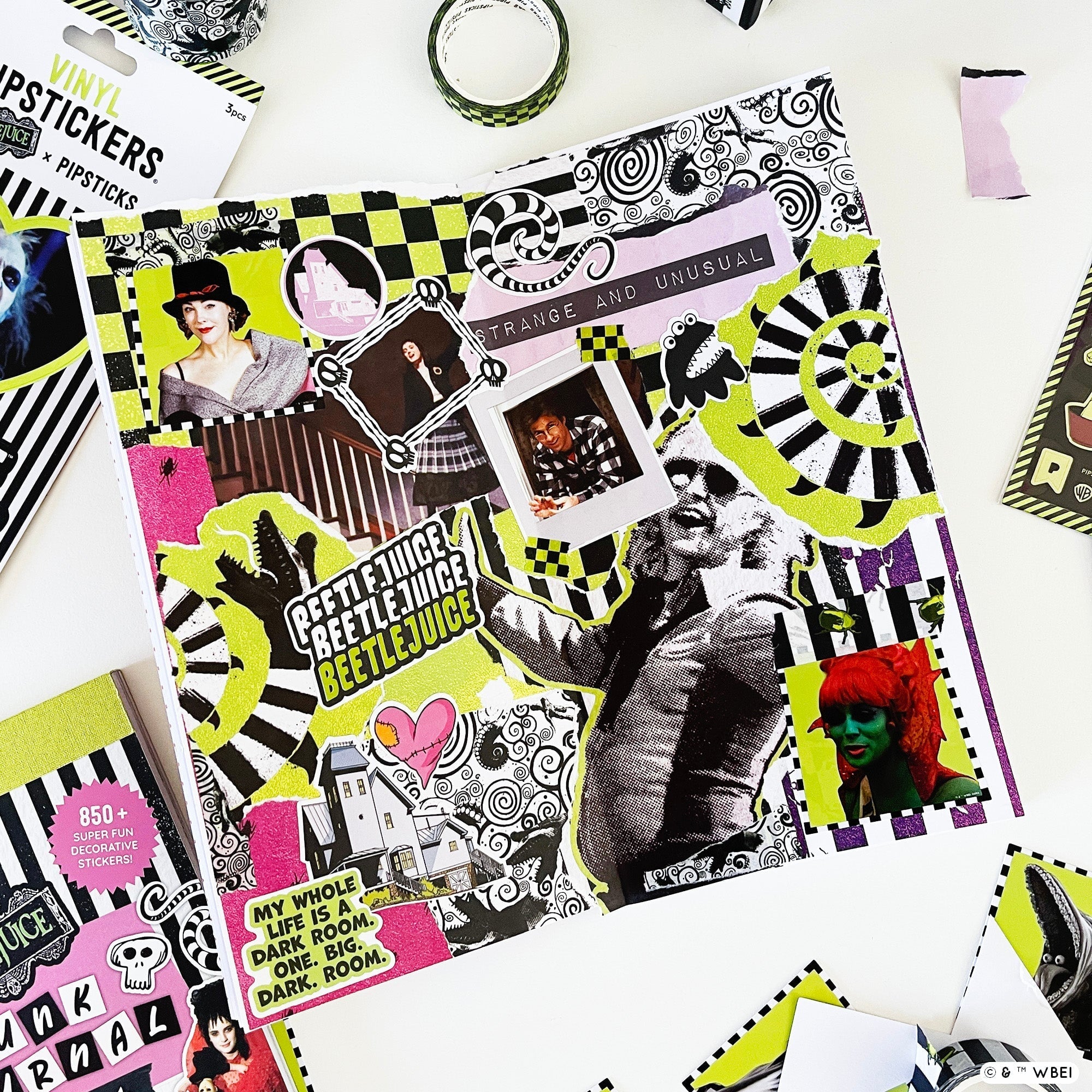 Beetlejuice Junk Journal Sticker Book