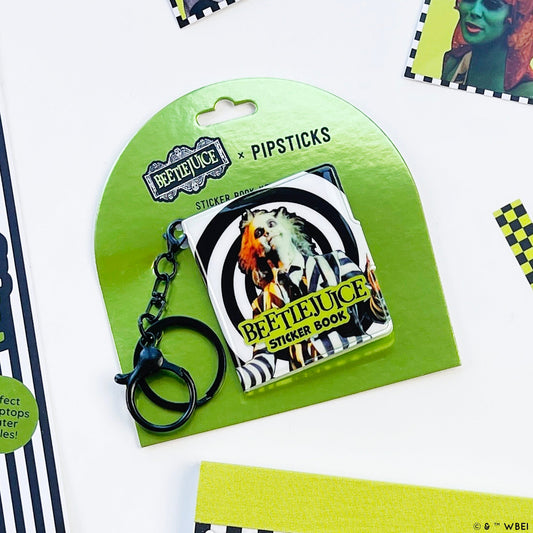 Beetlejuice Mini Sticker Book Keychain